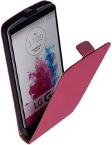 Premium Roze LG G3 S / G3 Mini Lederen Flip case Flip case cover