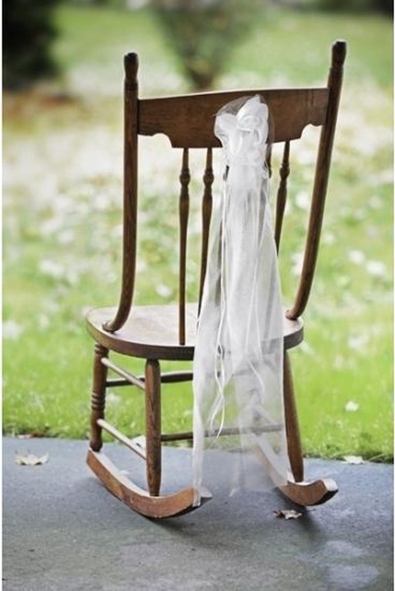 welvaart code wetgeving Bruiloft stoel decoratie met organza | bol.com