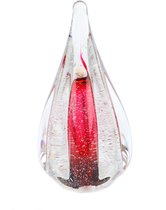 Glasobject druppel sparkle roze small mini urn glas