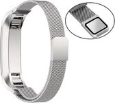 Milanees Horloge Band Voor Fitbit Alta HR - Milanese Metalen Watchband Strap - Armband RVS - Zilver Kleurig