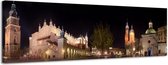 Krakau - Canvas Schilderij Panorama 158 x 46 cm