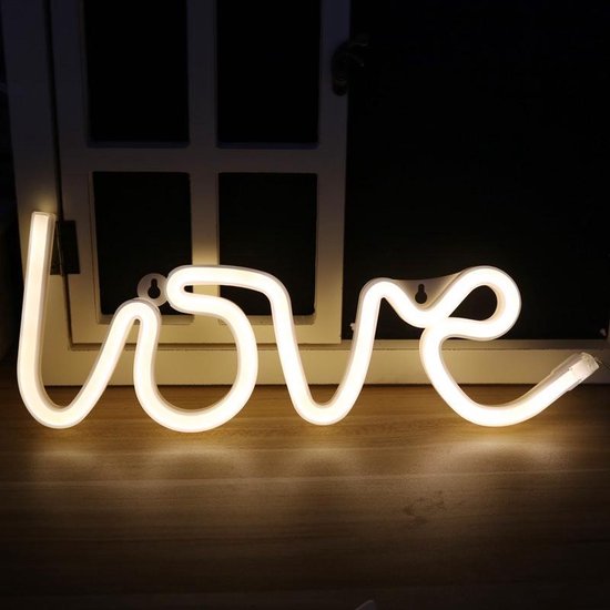 Neon wandlamp - love wit | bol.com