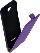 Lelycase LELYCASE Lederen Flip Case HTC Desire 616 Flipcover Hoesje Paars