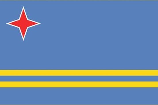 Vlagsticker Aruba | Rechthoekige Sticker | Bestel Kwaliteit Stickers