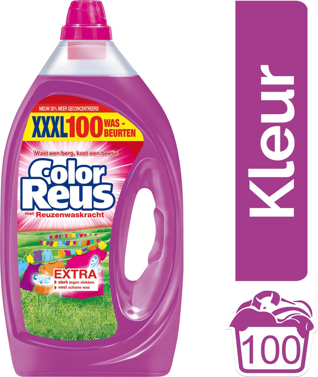 Color Reus Gel Vloeibaar Wasmiddel - Gekleurde Was - Voordeelverpakking - 100 wasbeurten