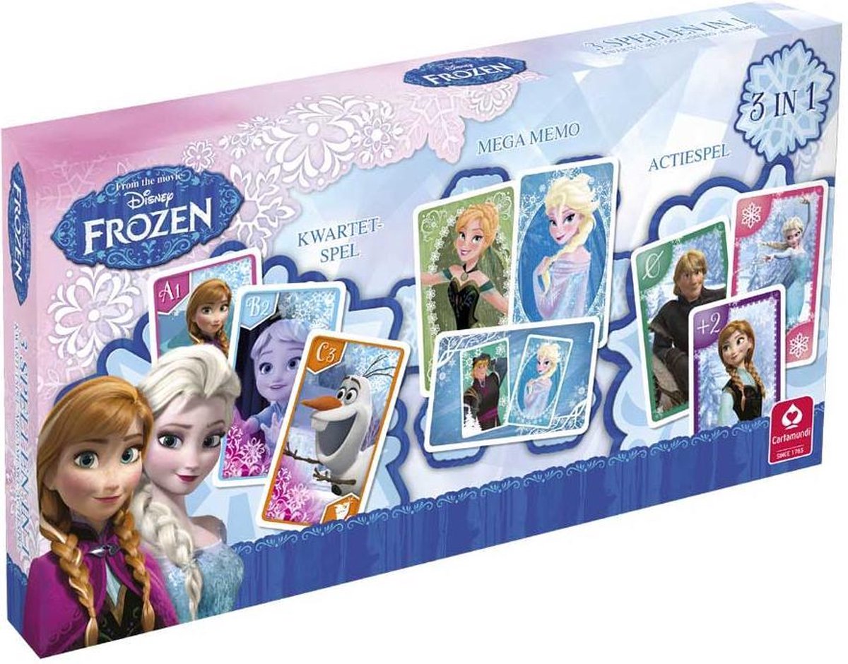 Frozen 3 in 1 spel kwartet/memo/actie | Games | bol.com