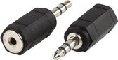 Adapter Jack 3.5mm Male plug stereo stekker - 2.5mm Jack Female stereo kontra stekker