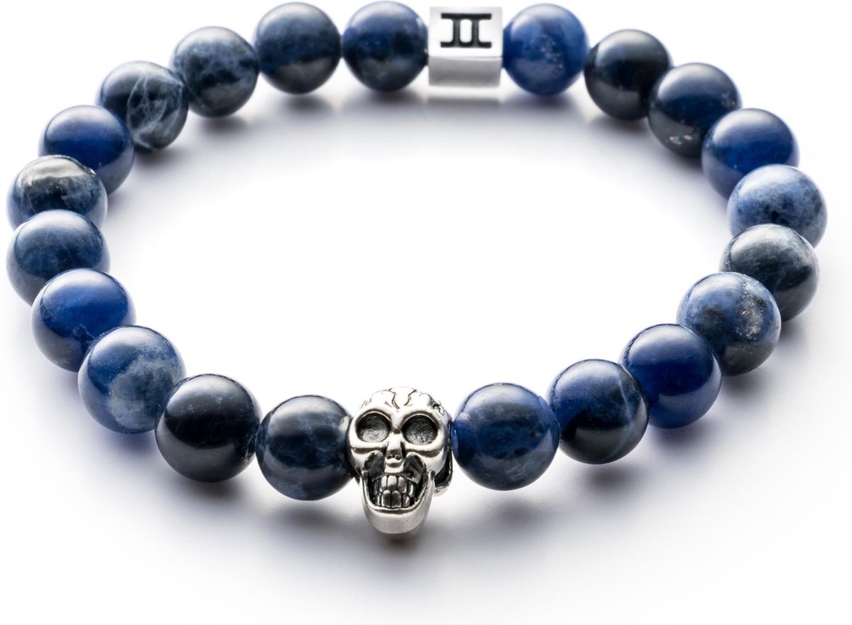 Classic 8mm Skull Blue  S
