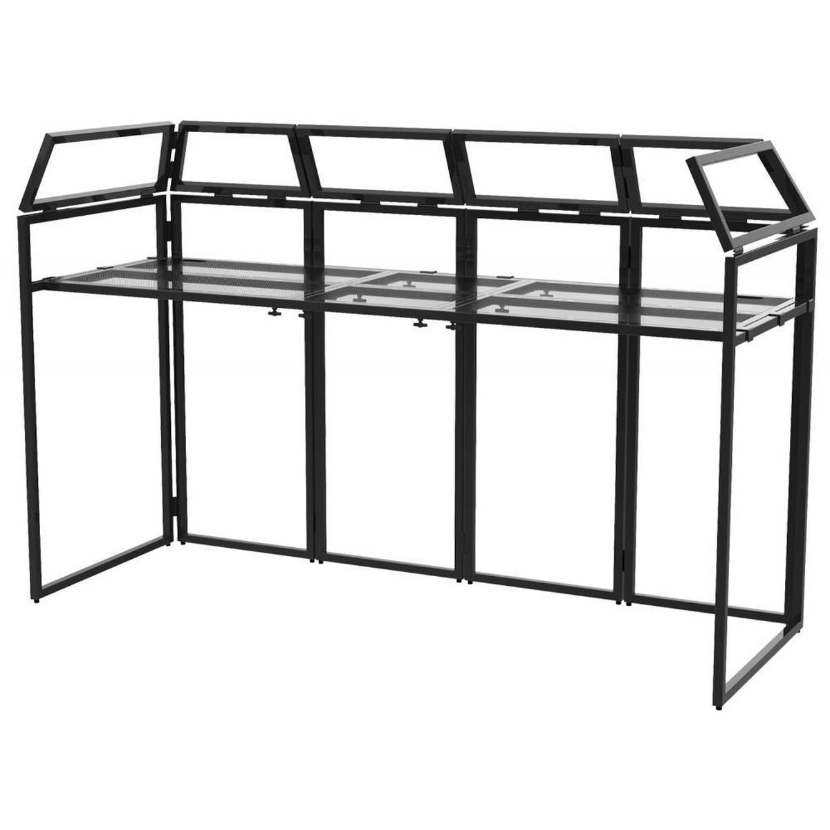 Vonyx DB5 XL DJ Booth meubel incl. witte en zwarte lycra stretch doeken