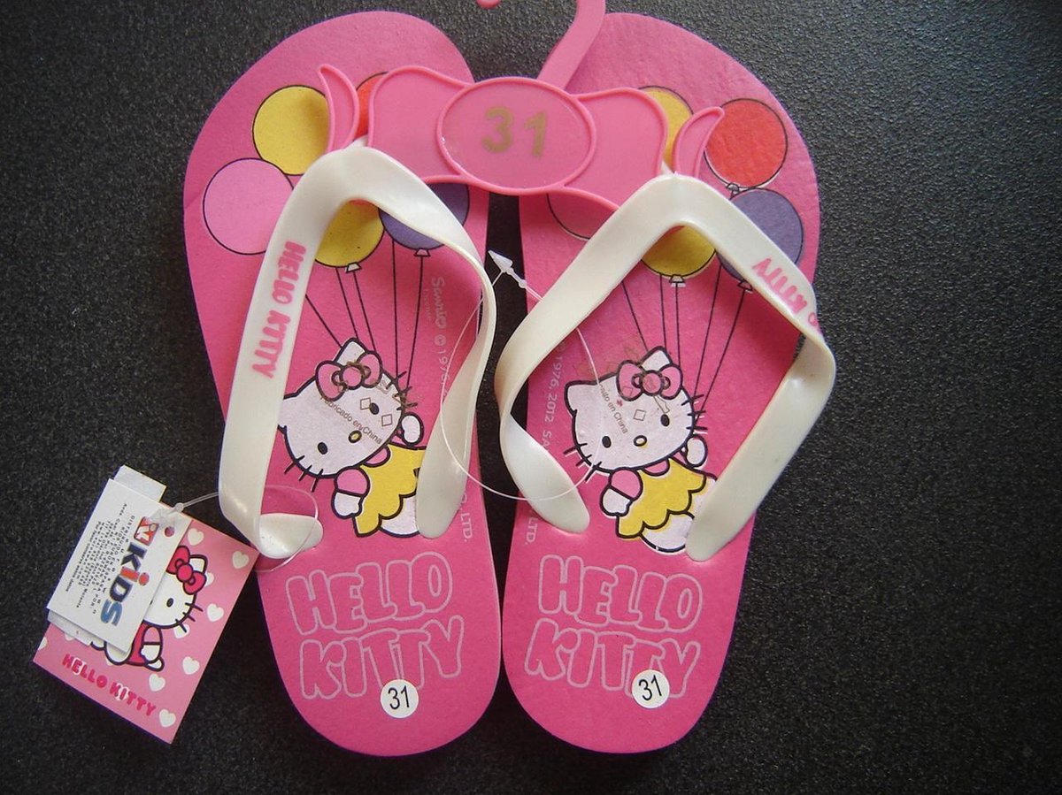 Roze teenslippers van Hello Kitty maat 31