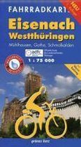 Eisenach Westthüringen Fahrradkarte 1 : 75 000