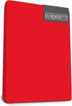 Dormisette Mako Jersey hoeslakens de luxe 160 x 220 cm rood