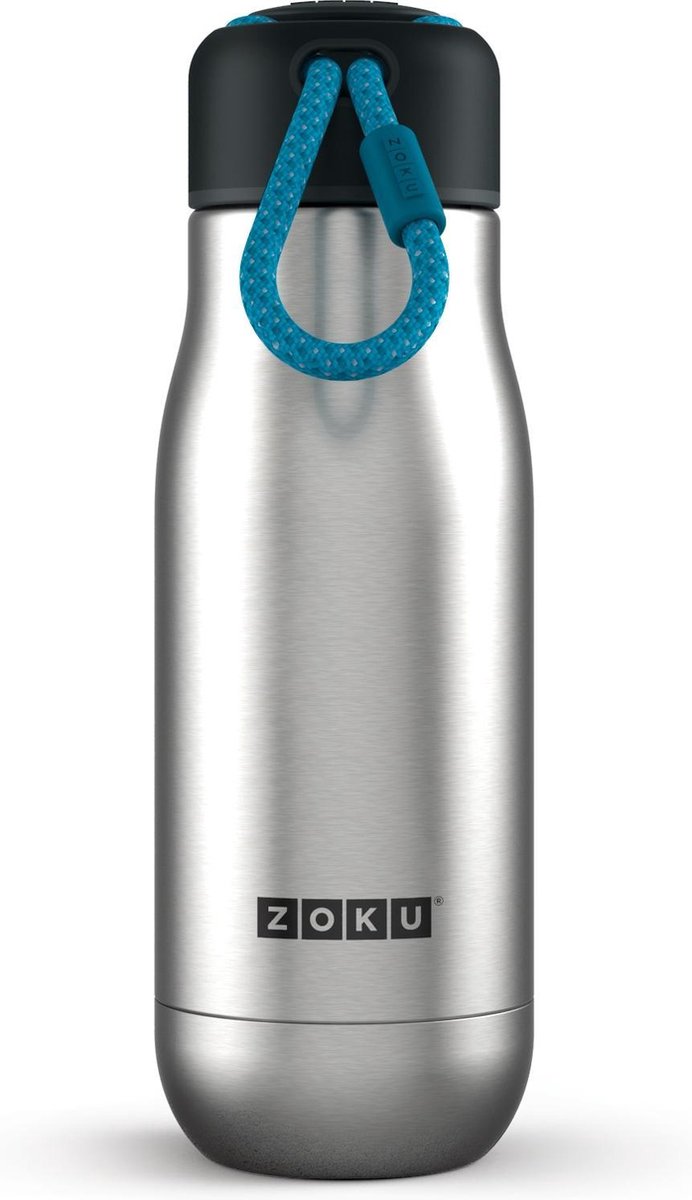 Zoku Hydration Drinkbeker - RVS - 350 ml - Zilverkleurig