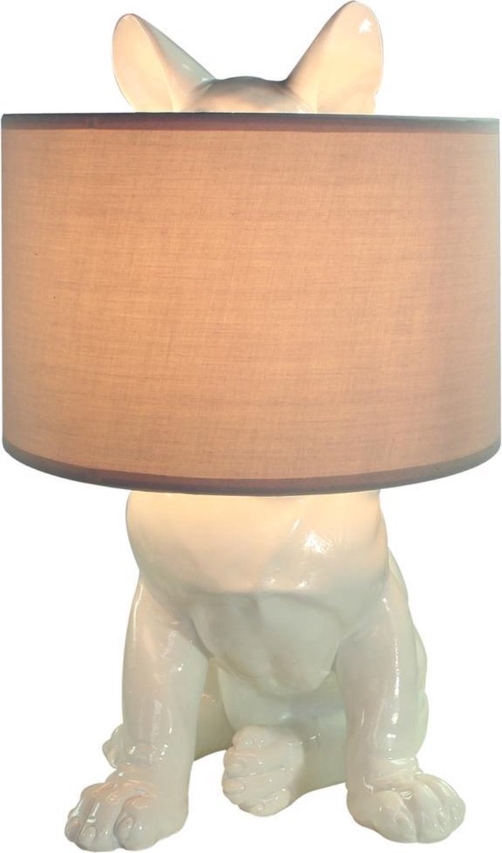 Lamp met verborgen hond Happy House 44 cm hoog