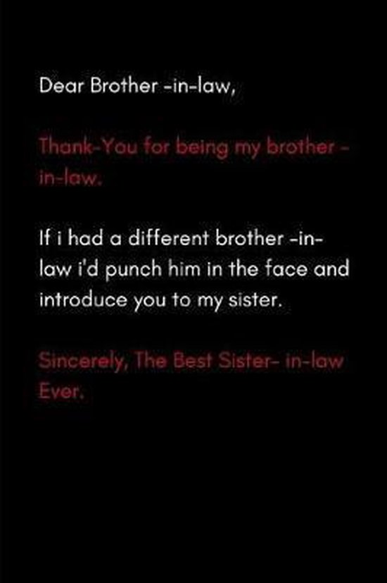 Dear Brother in Law, Familyfun Publishing 9781731324986 Boeken