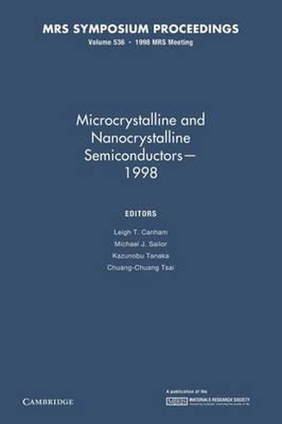 Microcrystalline and Nanocrystalline Semiconductors 1998 - cover