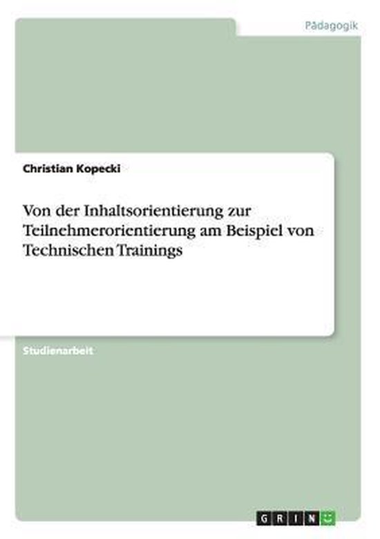 Von der Inhaltsorientierung zur Teilnehmerorientierung am Be ... - cover