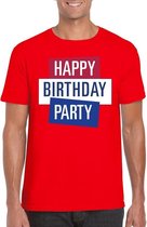 Rood Toppers in concert t-shirt Happy Birthday party heren - Officiele Toppers in concert merchandise 2XL