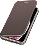 Bestcases Hoesje Slim Folio Telefoonhoesje iPhone XS Max - Grijs