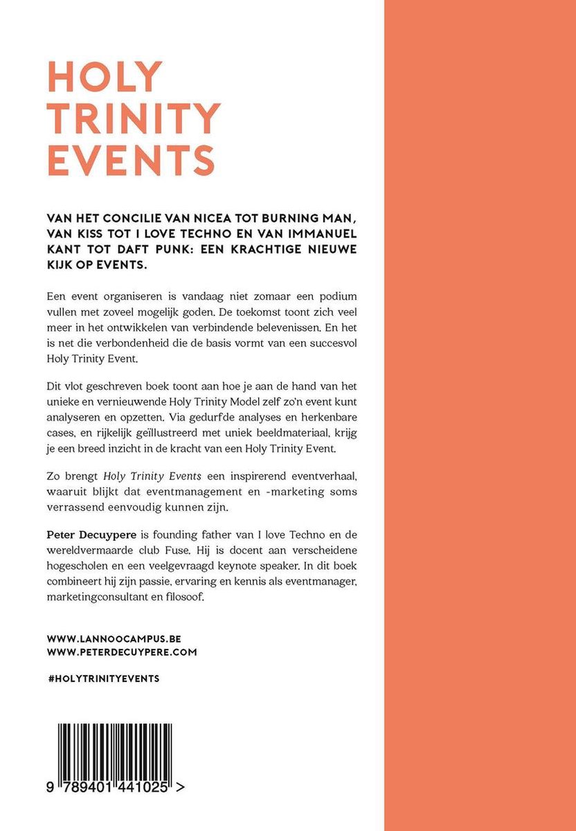 Holy trinity events - back cover
