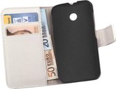 HC Wit Motorola Moto E Book/Wallet case/case Telefoonhoesje