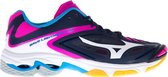 Mizuno Wave Lightning Z3  Sportschoenen - Maat 41 - Vrouwen - donker blauw/roze/wit