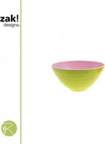 Zak!Designs Sorbet - Saladeschaal - Twotone Wave - 25 cm - Kiwi Groen / Roze