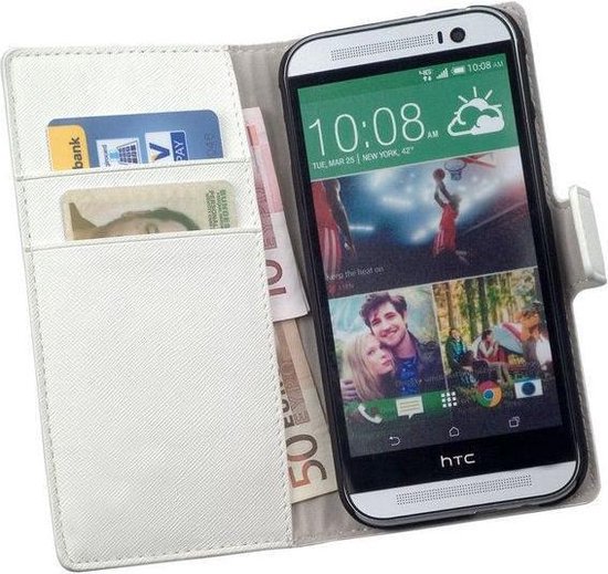 HC Bookcase Wit Flip case Wallet Telefoonhoesje HTC One Mini 2 bol.com