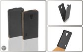 LELYCASE Flip Case Lederen Hoesje LG Optimus L7 2 Zwart