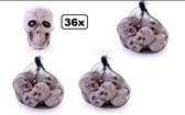 36x crânes d'Halloween dans un sac