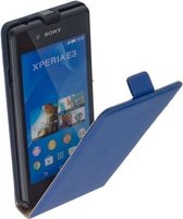 Lelycase Blauw Sony Xperia E3 Lederen Flip case hoesje