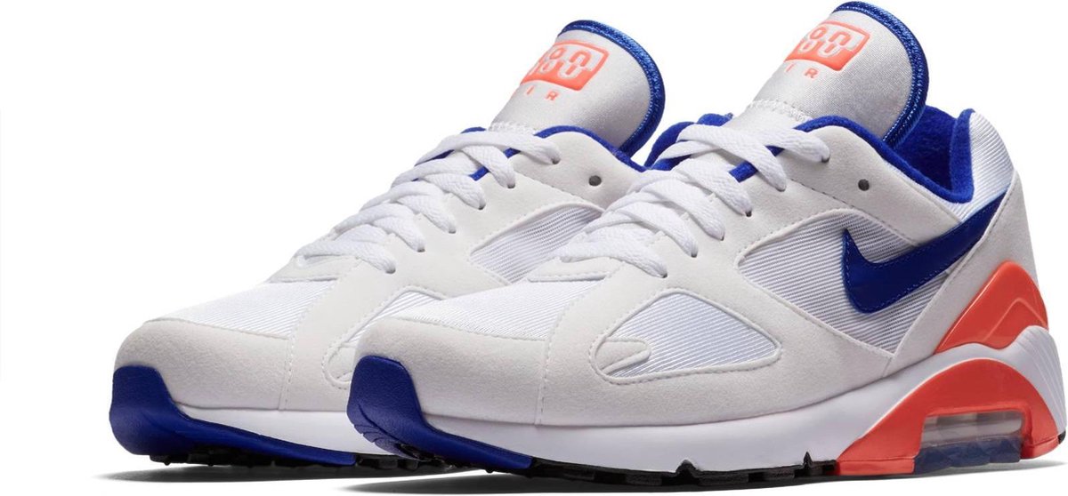Nike W Air Max 180 Sneakers Dames - White/Ultramarine-Solar Red-Black | bol