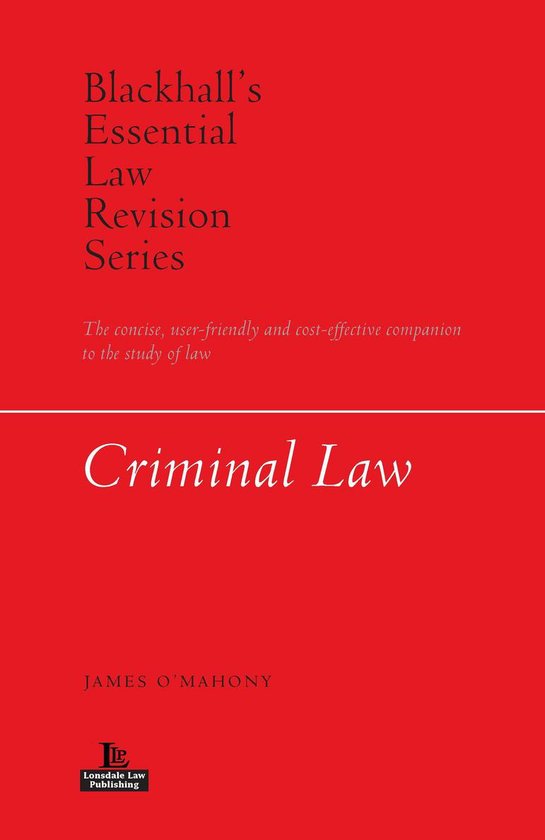 Blackhall’s Essential Law Revision Series - Criminal Law - cover