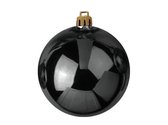 Europalms Kerstbal 20cm - Zwart - kerstballen plastic zwart