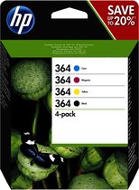 HP 364 - Inktcartridge / Zwart / Cyaan / Magenta / Geel / 4-Pack (N9J73AE)