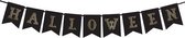 Halloween - Zwarte Halloween DIY banner vlaggenlijn/slinger 20 x 175 cm