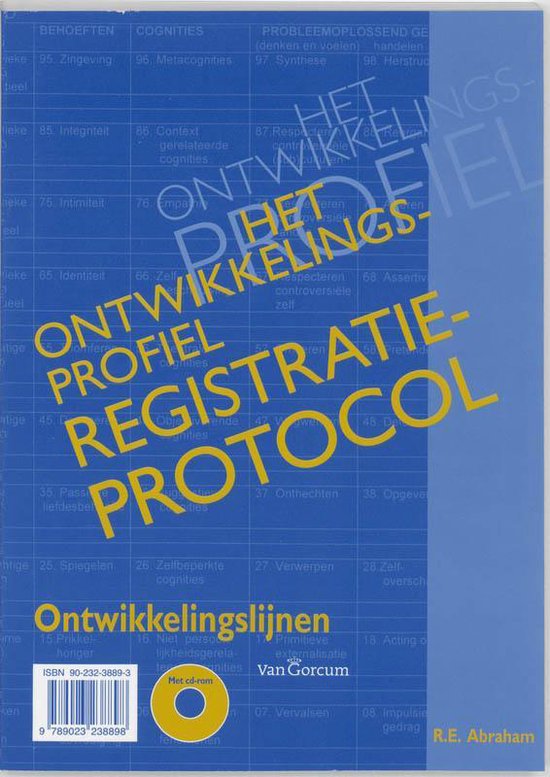 Cover van het boek 'Het ontwikkelingsprofiel registratieprotocol + CD-ROM / druk 3'