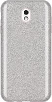 Samsung Galaxy J7 2017 Hoesje - Glitter Back Cover - Zilver