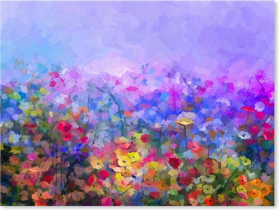 Fleurs - Violet - Peinture sur toile