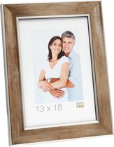 Deknudt Frames fotolijst S45YD3 - brons met zilver biesje - 20x20 cm