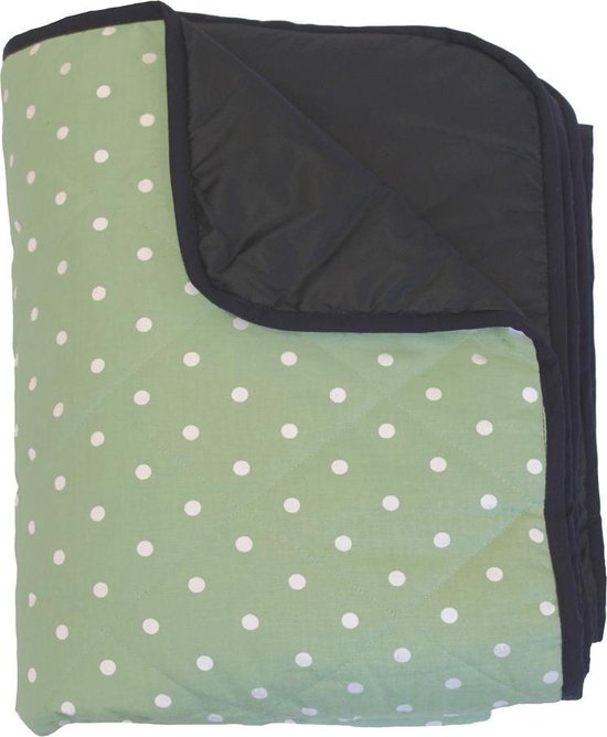 Intrekking Kustlijn pin Just a Joy Picknickkleed - Gewatteerd - 180 x 140 - Groen met Witte Stip |  bol.com