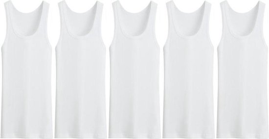 5 stuks Heren onderhemd - wit - XL