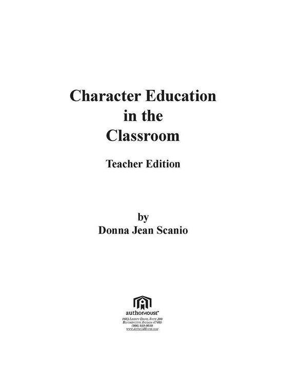 Character Education in the Classroom - cover
