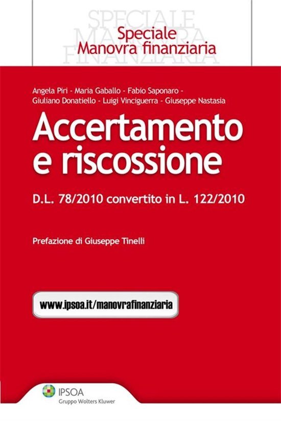 Accertamento e riscossione - D.L. n. 78/2010 convertito in l ... - cover