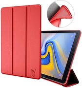 Hoes geschikt voor Samsung Galaxy Tab A 2018 10.5 inch - Trifold Book Case Leer Tablet Hoesje Rood