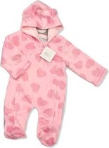 Pyjama met hoedje "hartjes" roze - Geboorte