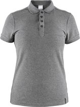 Craft Casual Polo Pique Dames Donkergrijs maat S