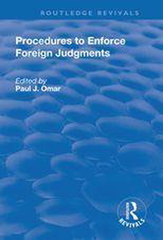 Routledge Revivals - Procedures to Enforce Foreign Judgments - cover