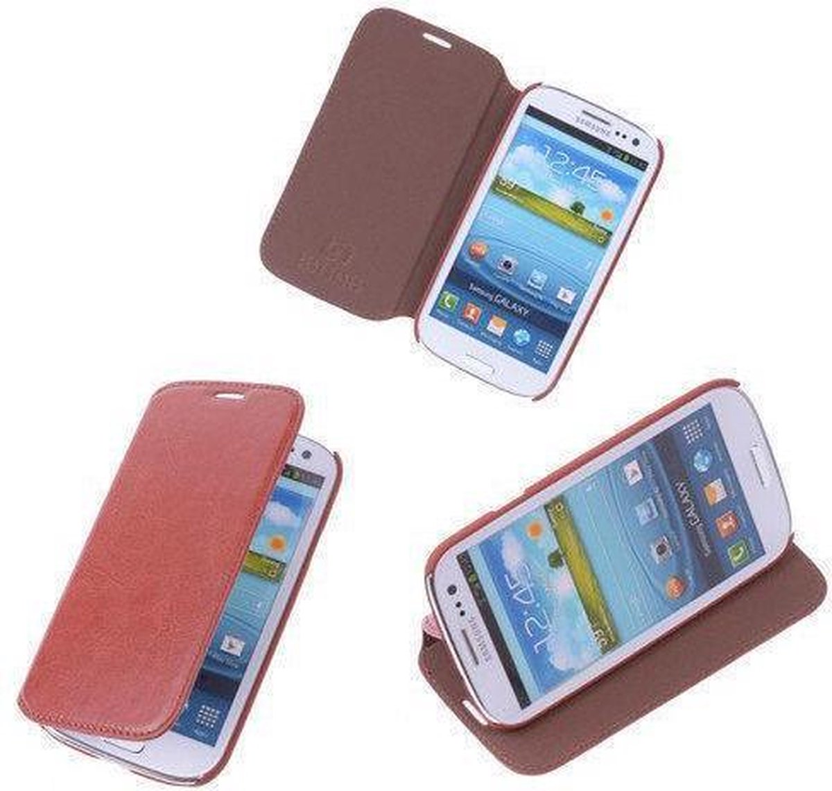 Bestcases Garnet Rood Map Case Book Cover Hoesje Samsung Galaxy S4