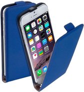 MP Case MP Case blauw lederen flip case voor Apple iPhone 7 / 8 Plus book case